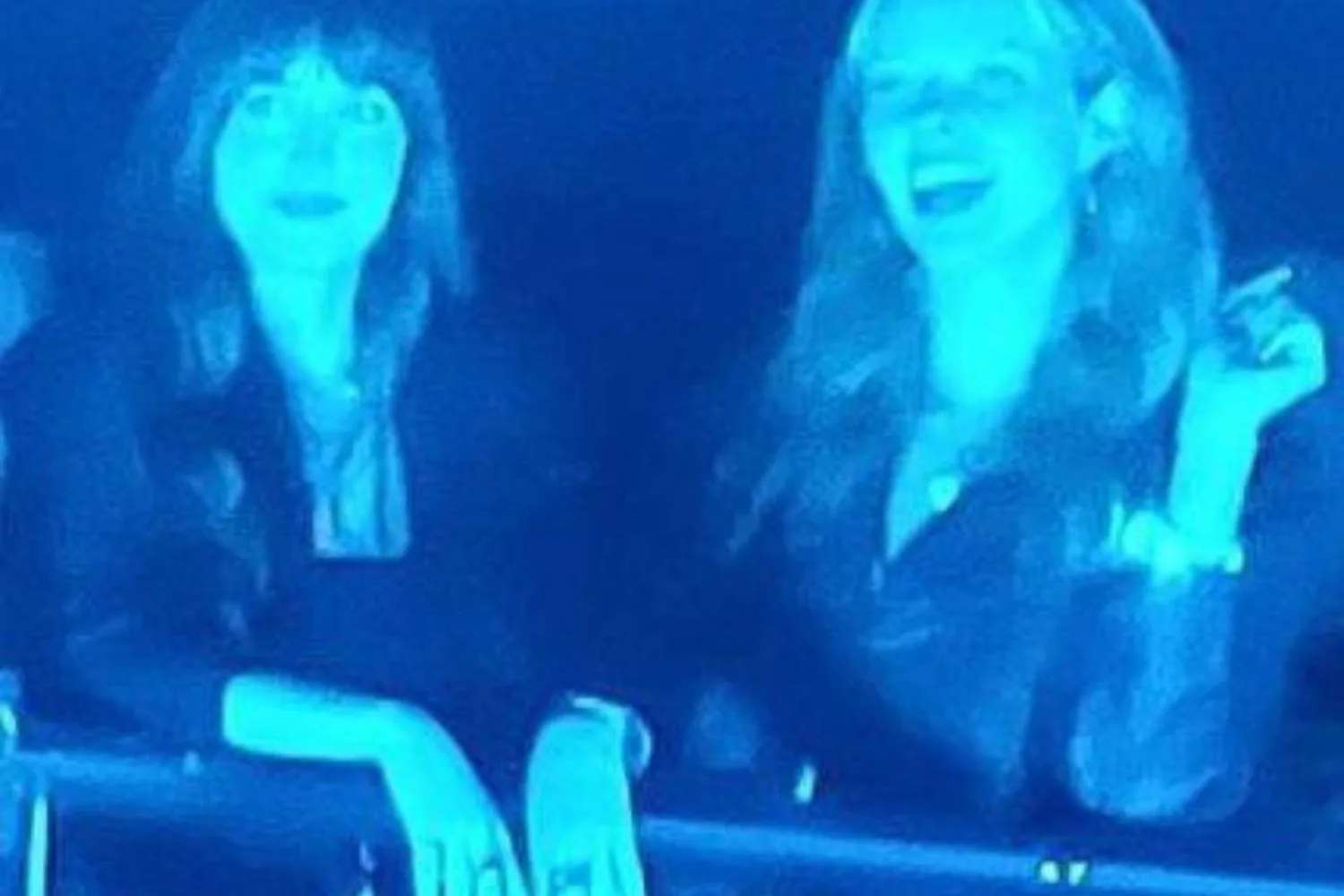 Dakota Johnson and Apple Martin watching Coldplay.