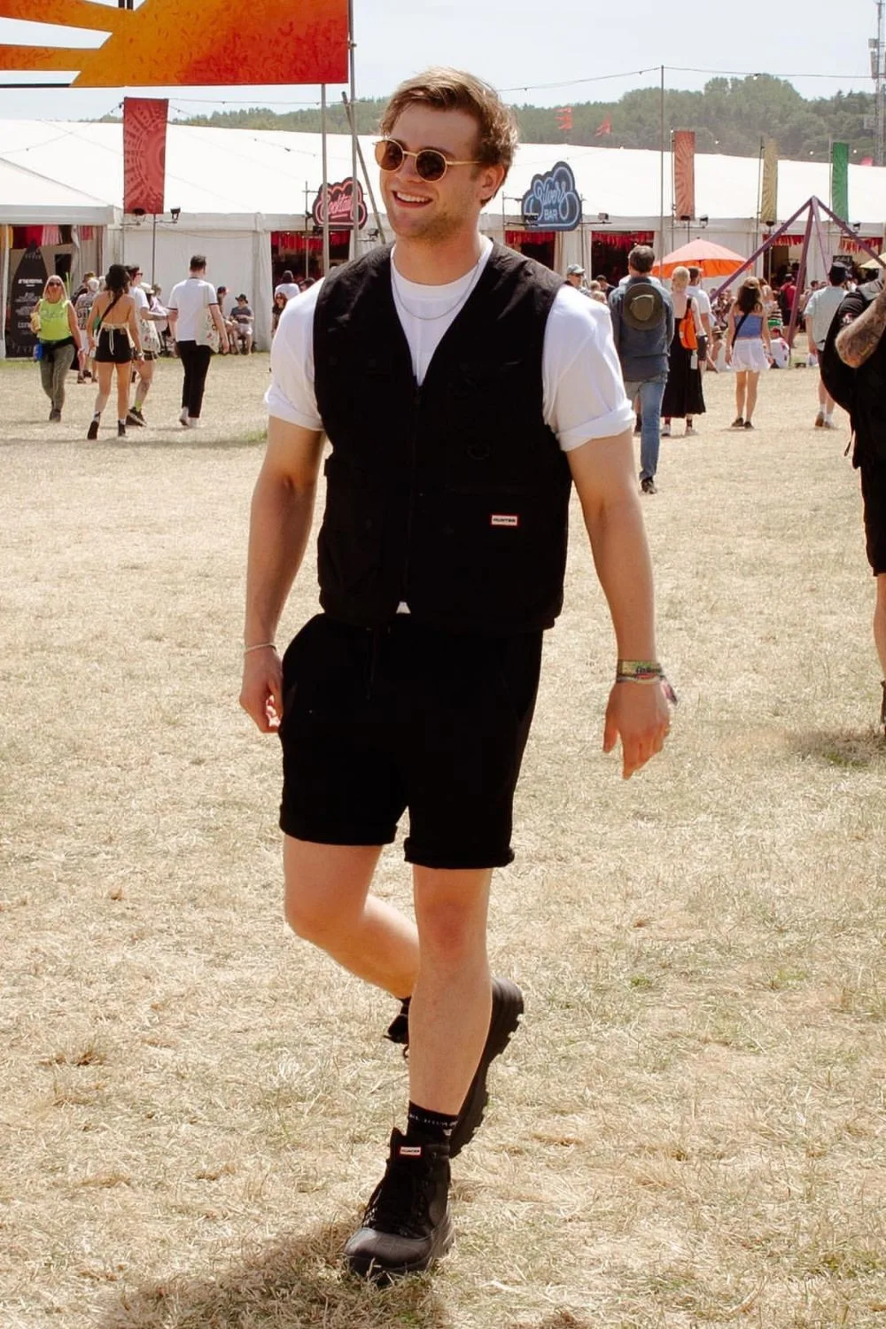 Leo Woodall walking at Glastonbury