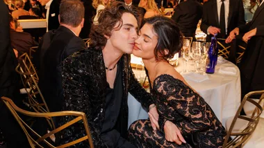 Kylie Jenner and Timothée Chalamet at Golden Globes