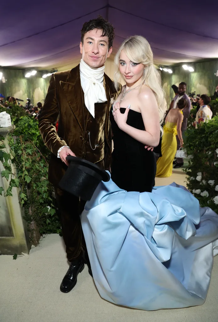 NEW YORK, NEW YORK - MAY 06: (L-R) Barry Keoghan and Sabrina Carpenter attend The 2024 Met Gala Celebrating "Sleeping Beauties: Reawakening Fashion" at The Metropolitan Museum of Art on May 06, 2024 in New York City. (Photo by Kevin Mazur/MG24/Getty Images for The Met Museum/Vogue)