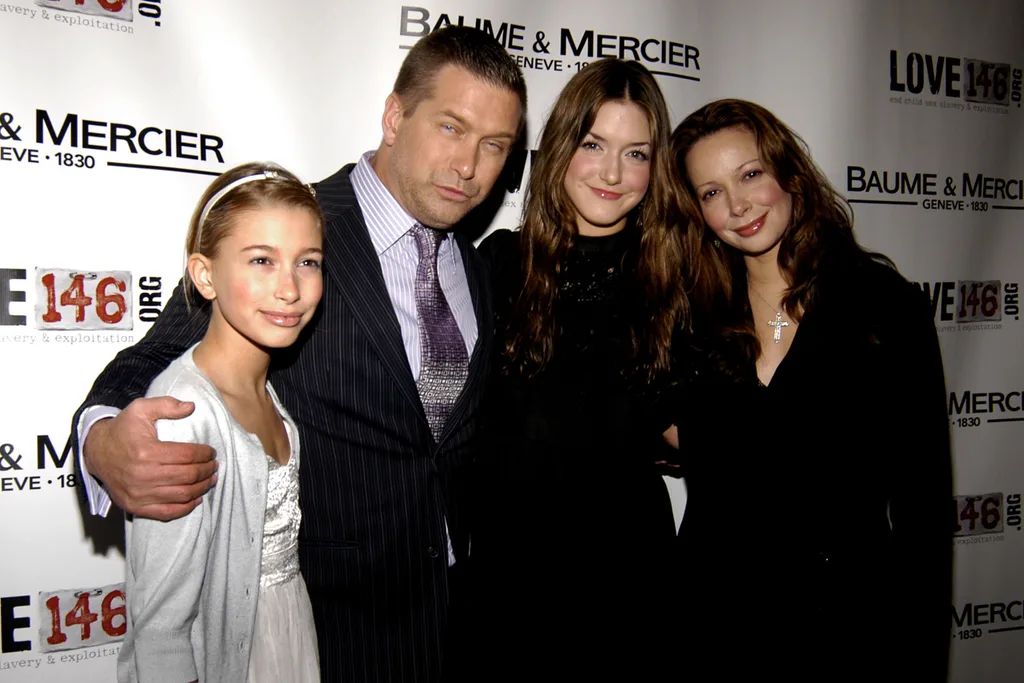 Hailey Bieber (formerly Baldwin) with father Stephen Baldwin,  sister Alaia Baldwin and mother Kennya Baldwin