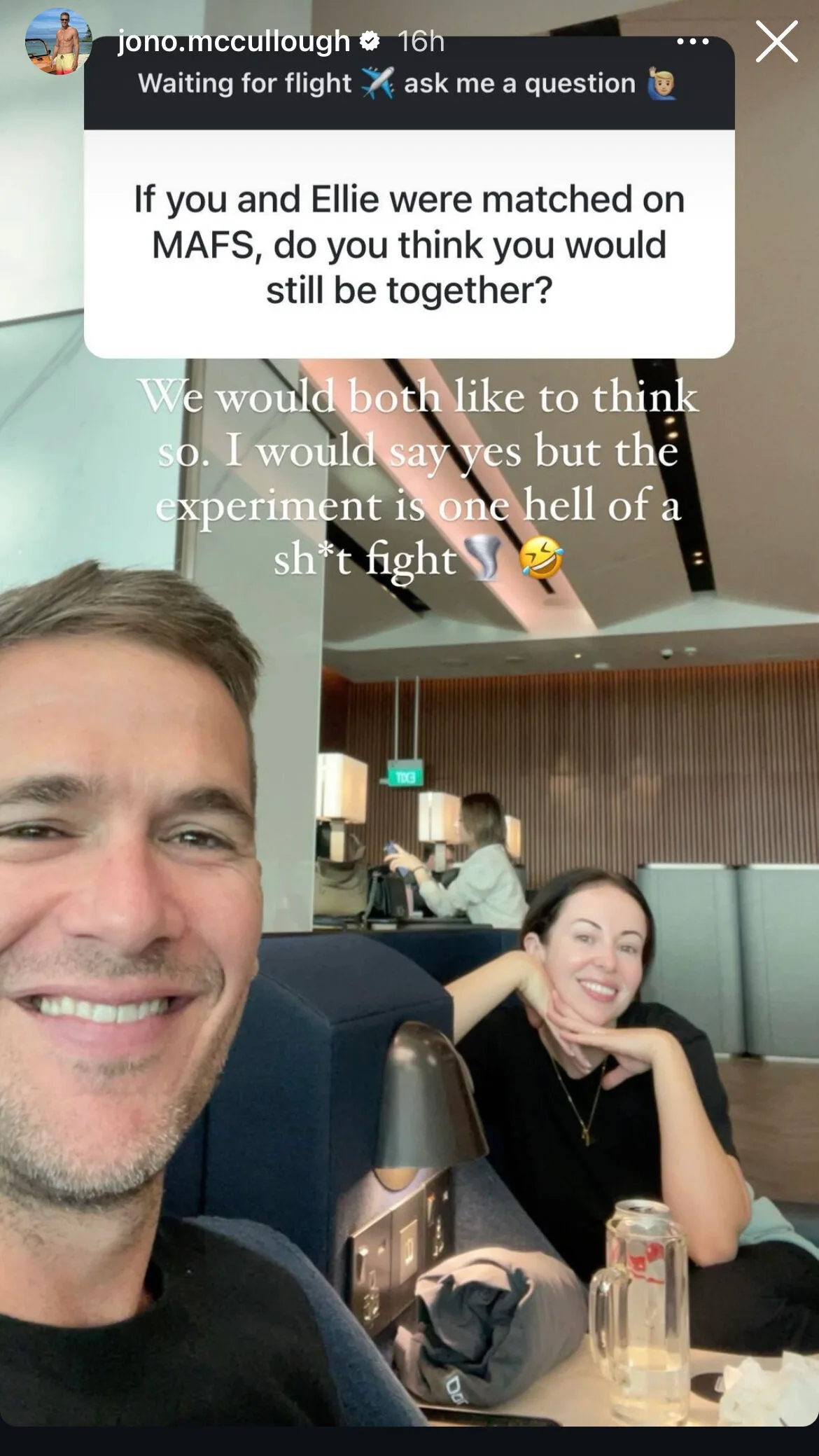 Jono and Ellie from MAFS answer Instagram Q&A