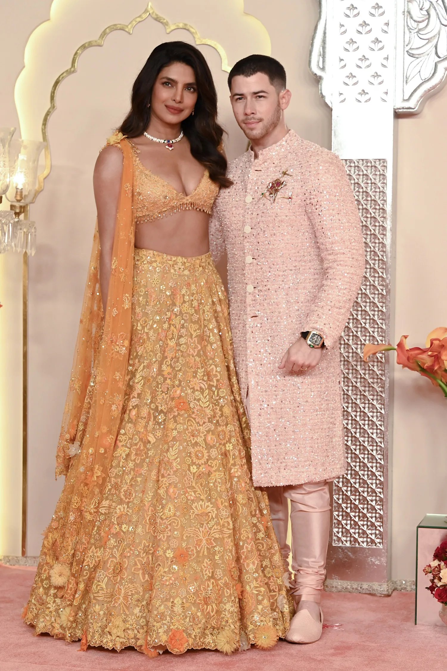 Priyanka Chopra Jonas and Nick Jonas at Anant Ambani and Radhika Merchant's wedding