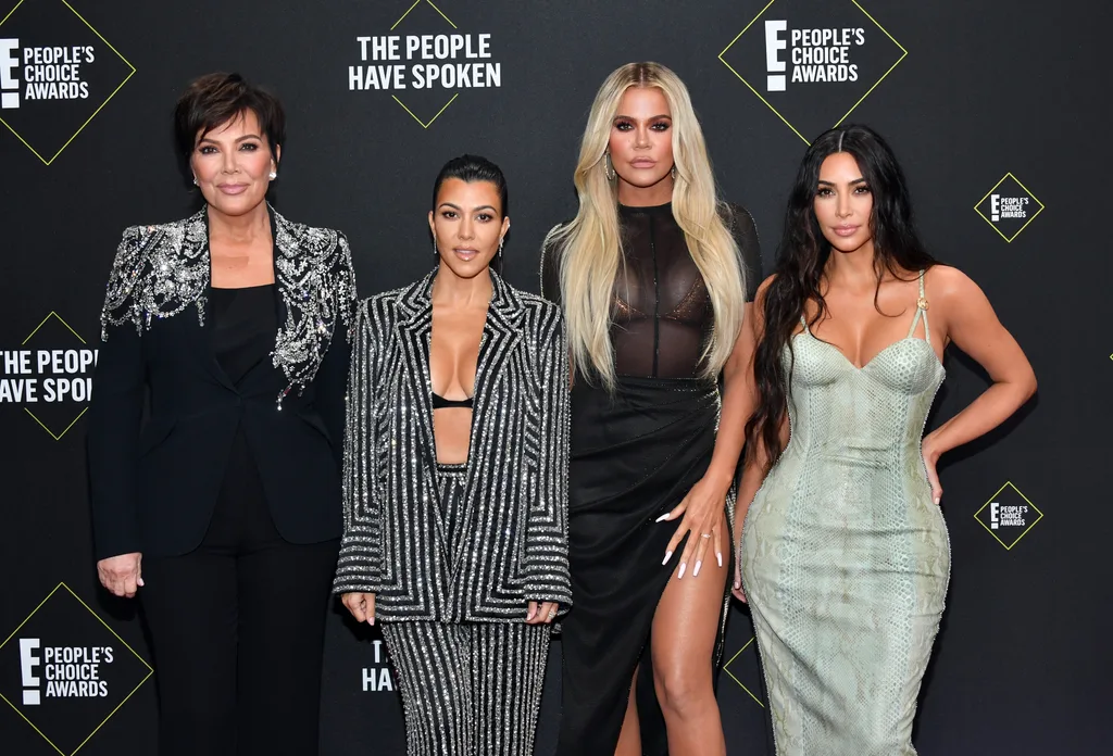 Kris Jenner with Kim, Khloe and Kourtney