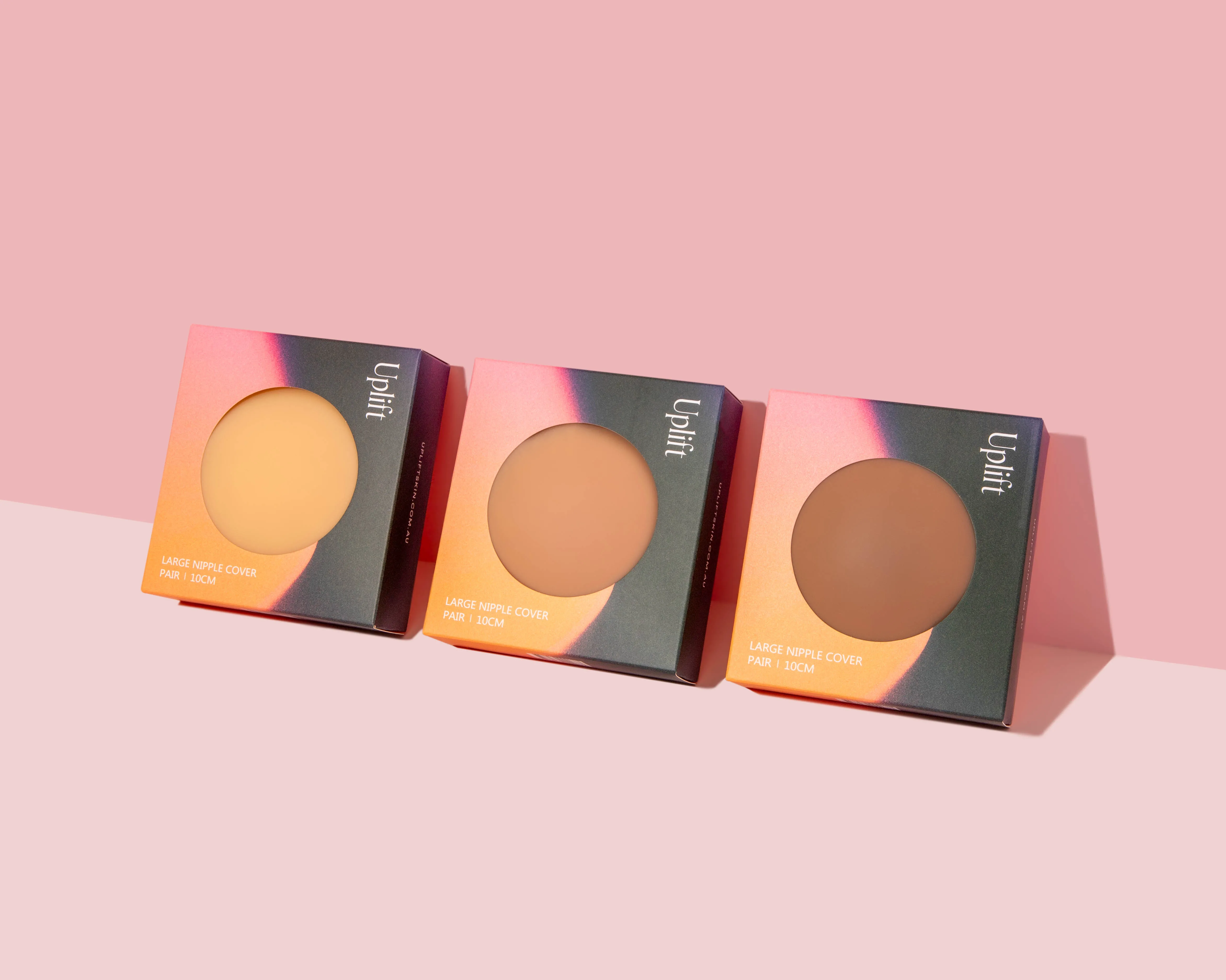 The nipple covers are available in a range of skin tones