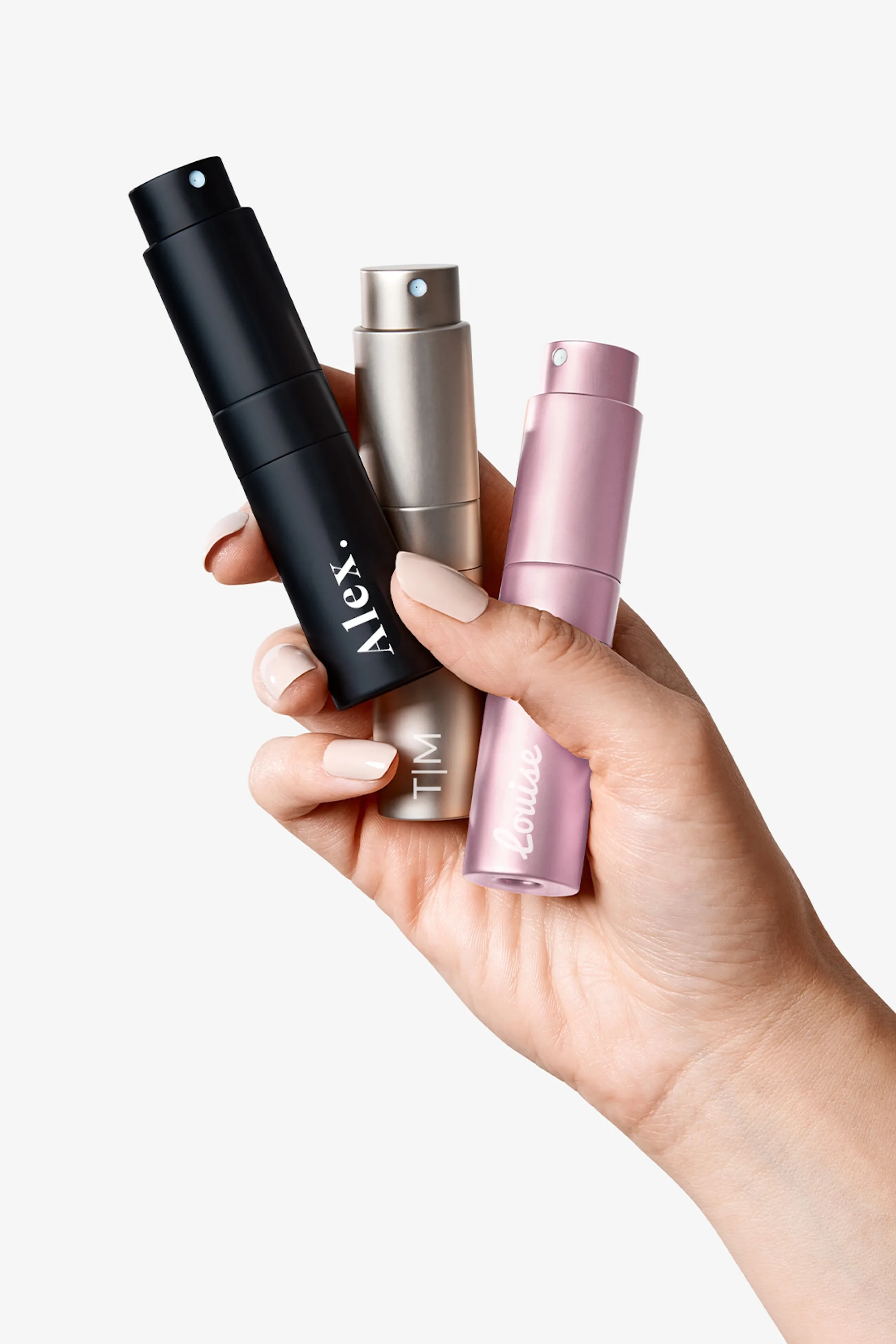 Personalised perfume atomiser colours
