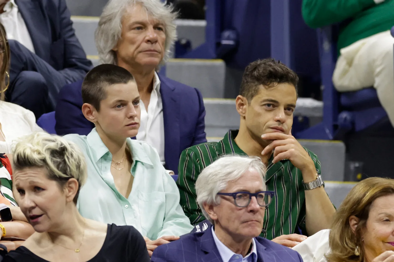 Rami Malek and Emma Corrin at the US Open.