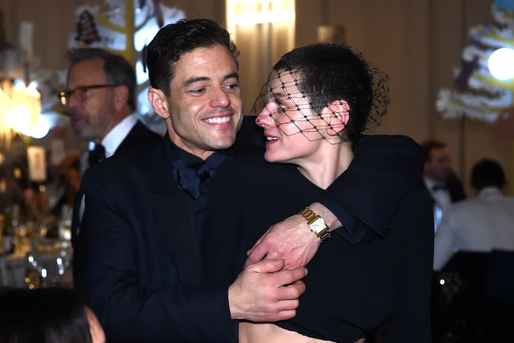 Rami Malek and Emma Corrin at the BAFTA dinner.