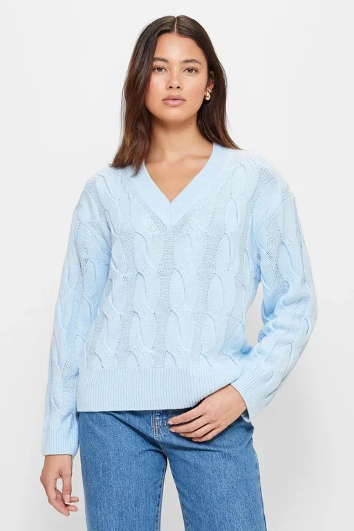 Cableknit Logo Crop Jumper