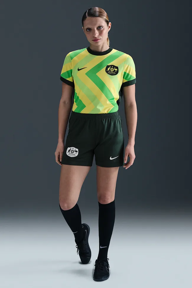 Australia 2025 Stadium Home Women's Nike Dri-FIT Football Replica Shorts