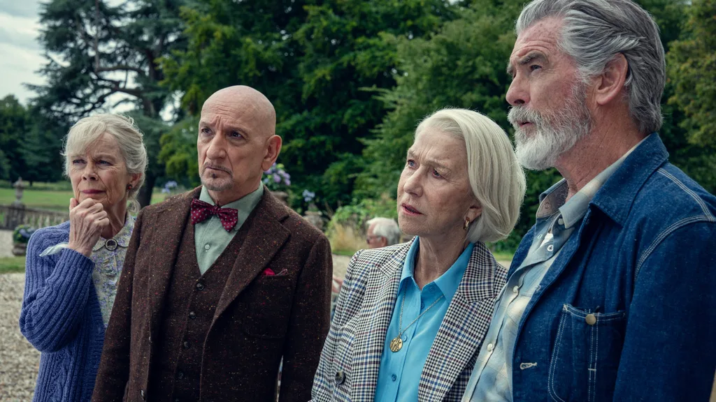 Celia Imrie, Sir Ben Kingsley, Helen Mirren, Pierce Brosnan The Thursday Murder Club