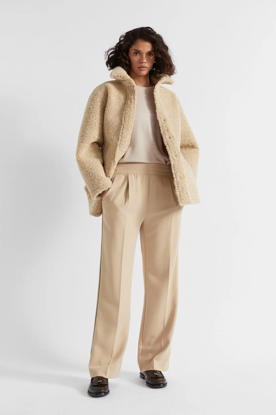 Seed beige track pants