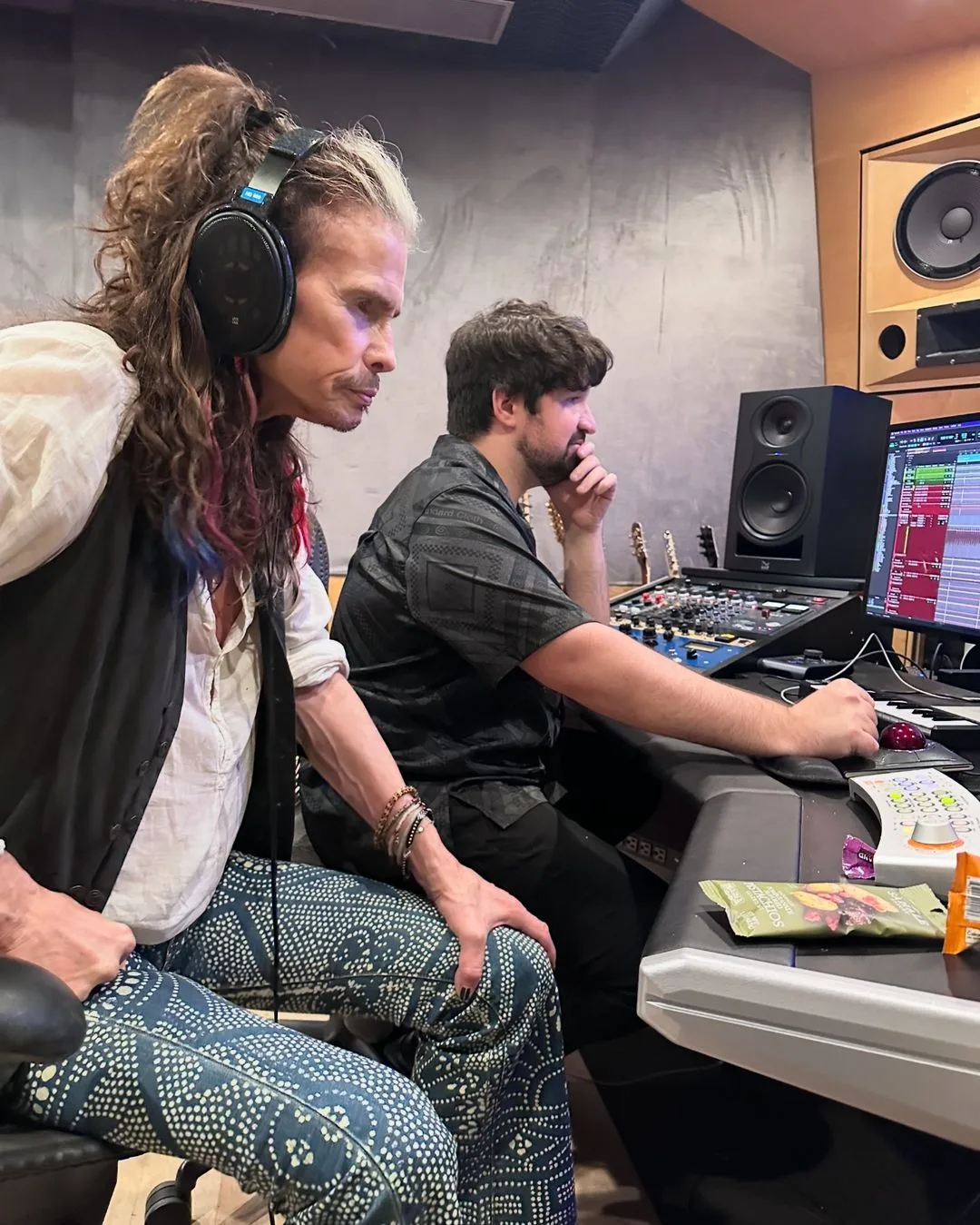 Steven Tyler in the studio, 2024.