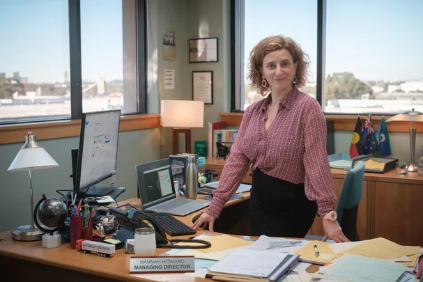 Felicity Ward as Hannah Howard in The Office Australia.