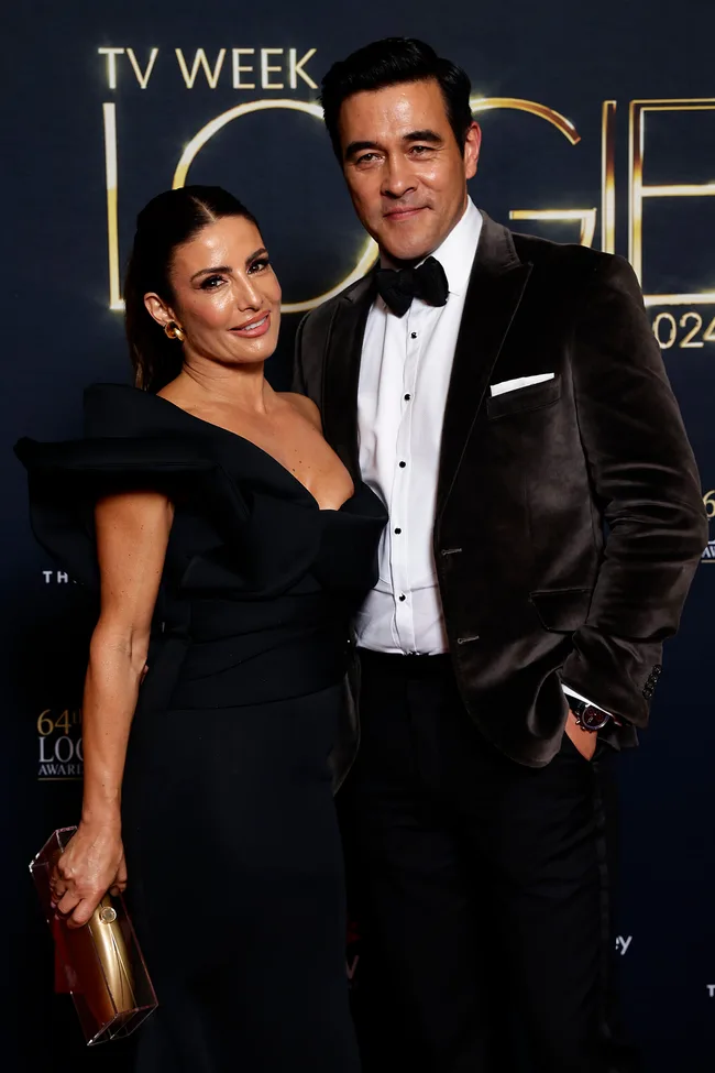 Ada Nicodemou and James Stewart at the 64th TV WEEK Logie Awards.
