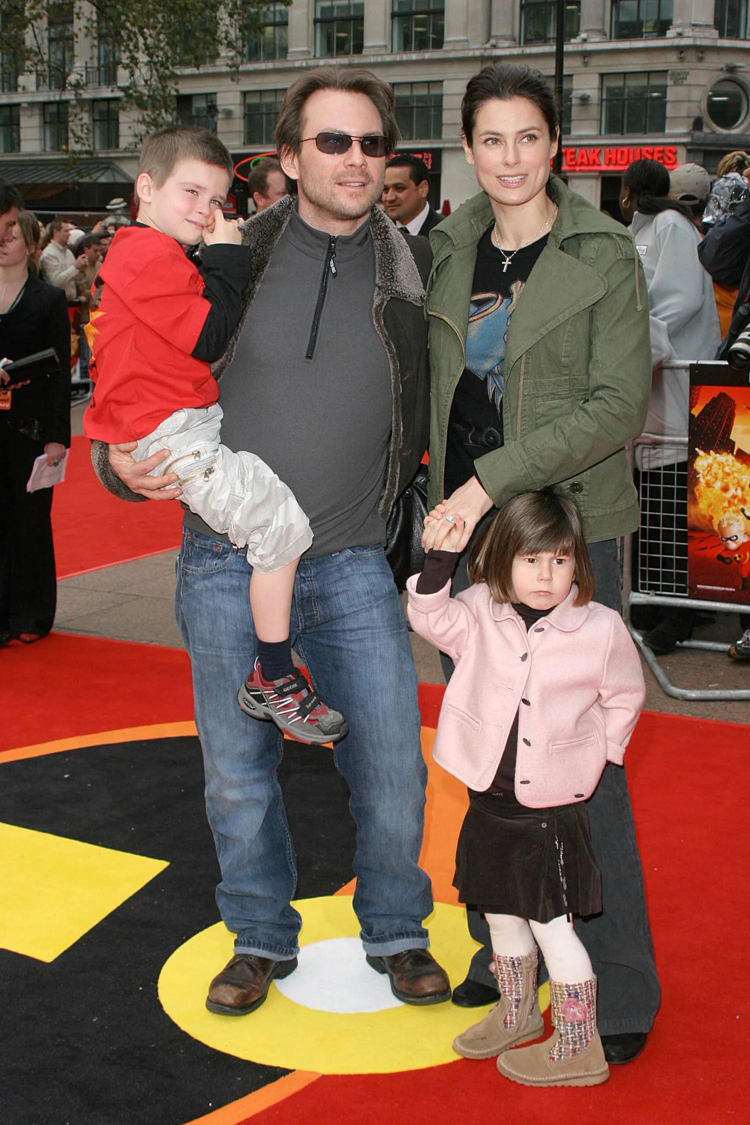 Christian Slater with his first wife Ryan Haddon, daughter Eliana Sophia and son Jaden Zach Haddon-Slater