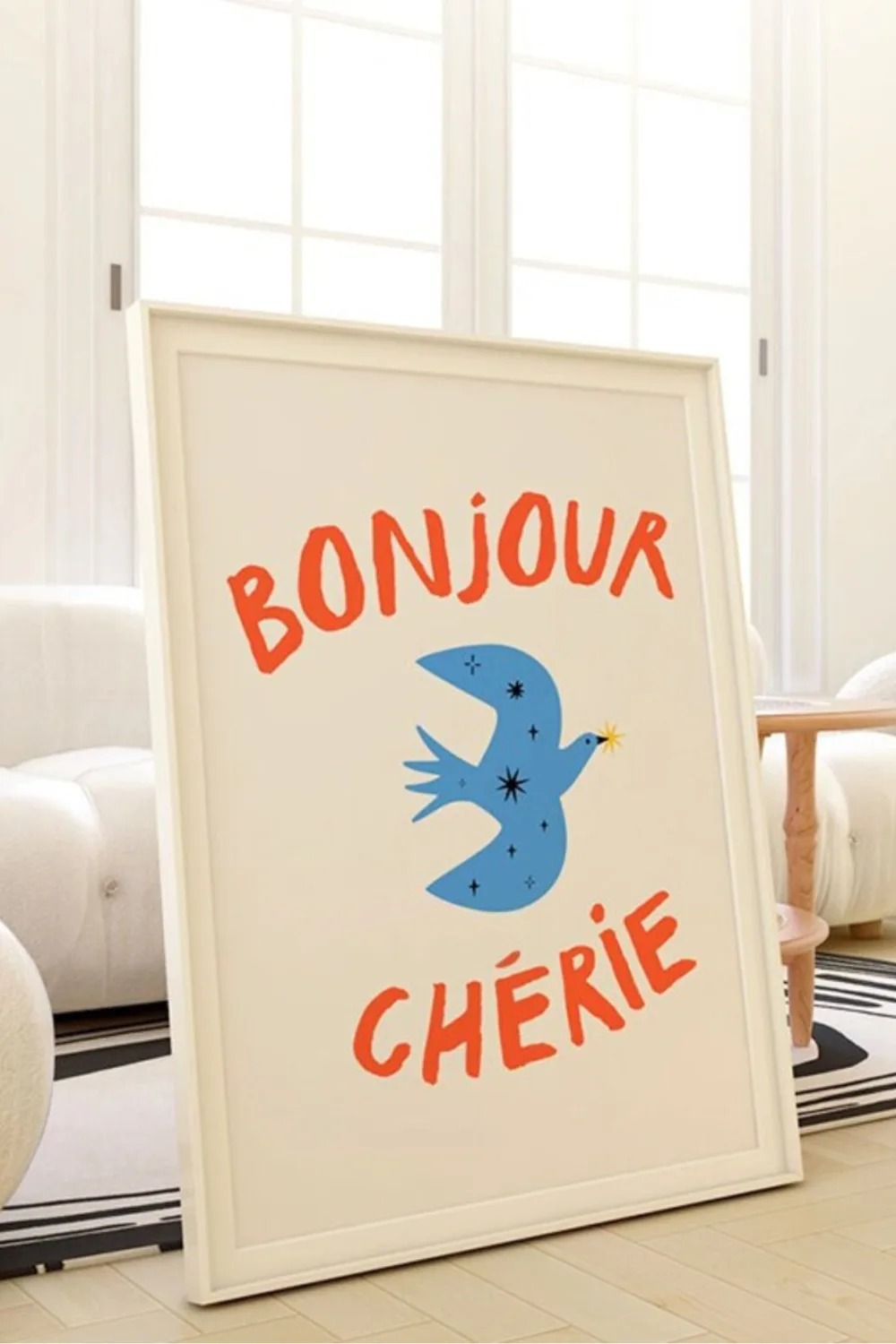 bonjour cherie etsy art print