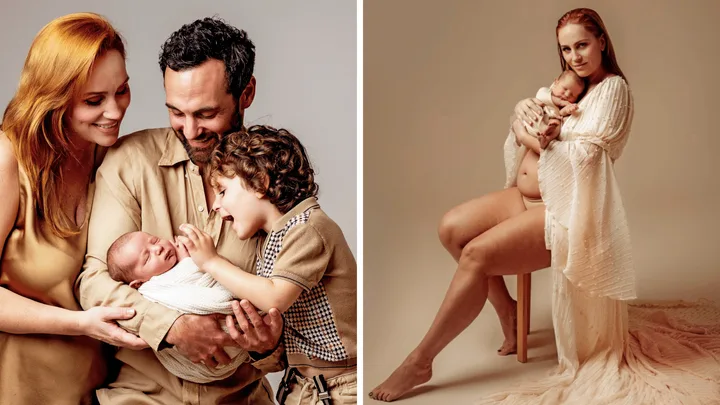 Jules Robinson Cam Merchant and their two sons Ollie and Carter