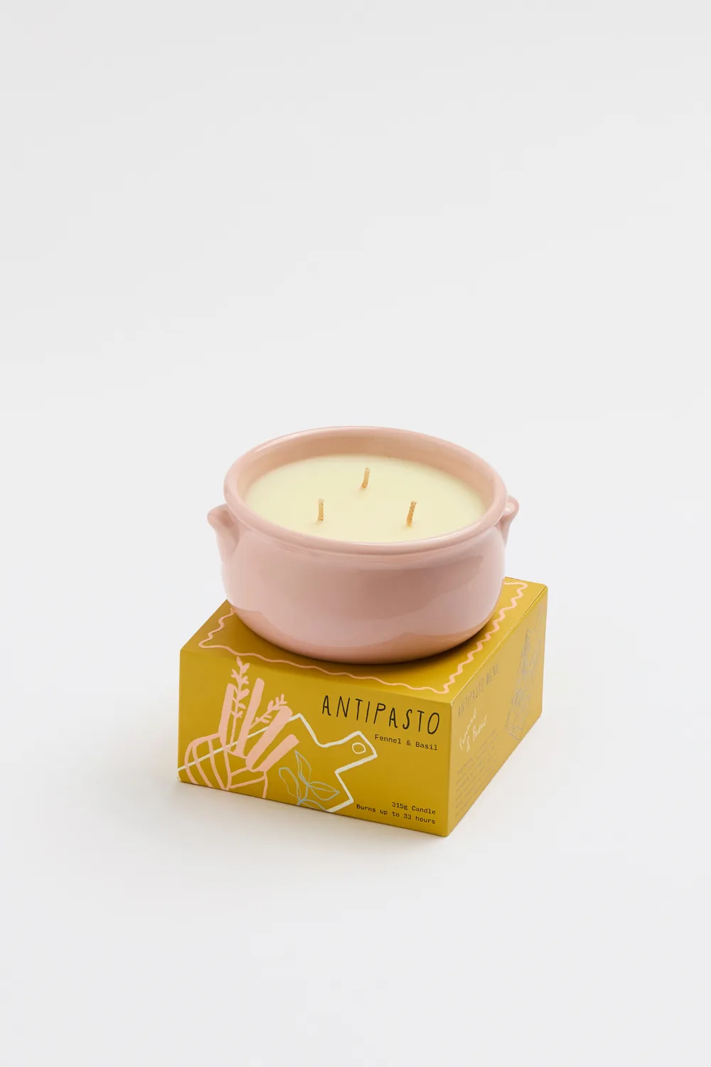 Dusk fennel and basil ceramic candle