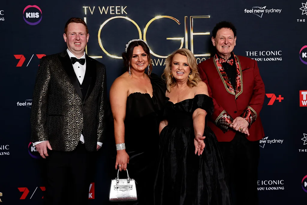 Jono Fren, Victoria Fren, Cathy Fren and Mark Fren attend the Logie Awards. 