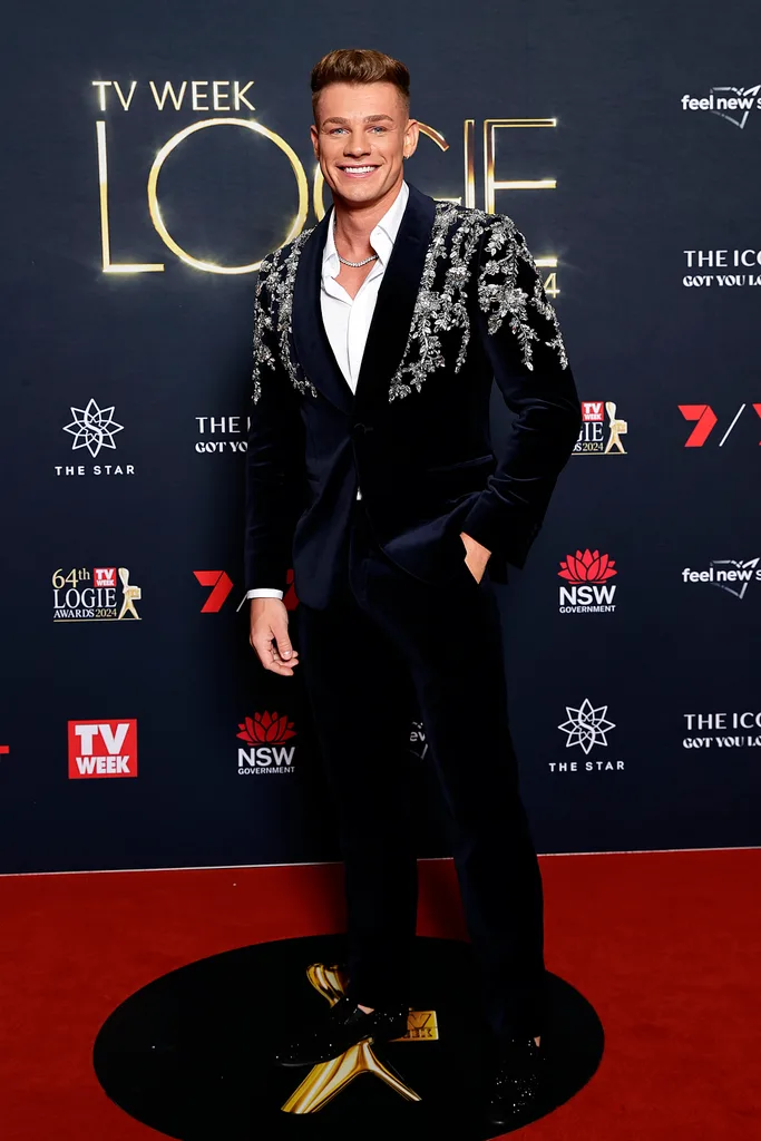 SYDNEY, AUSTRALIA - AUGUST 18: Callum Hole attends the 64th TV WEEK Logie Awards at The Star, Sydney on August 18, 2024 in Sydney, Australia. (Photo by Sam Tabone/Getty Images)