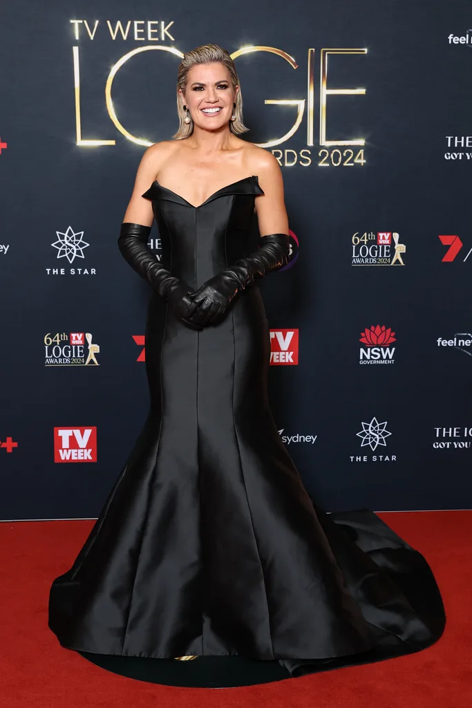 SYDNEY, AUSTRALIA - AUGUST 18: Sarah Harris attends the 64th TV WEEK Logie Awards at The Star, Sydney on August 18, 2024 in Sydney, Australia. (Photo by Don Arnold/WireImage)