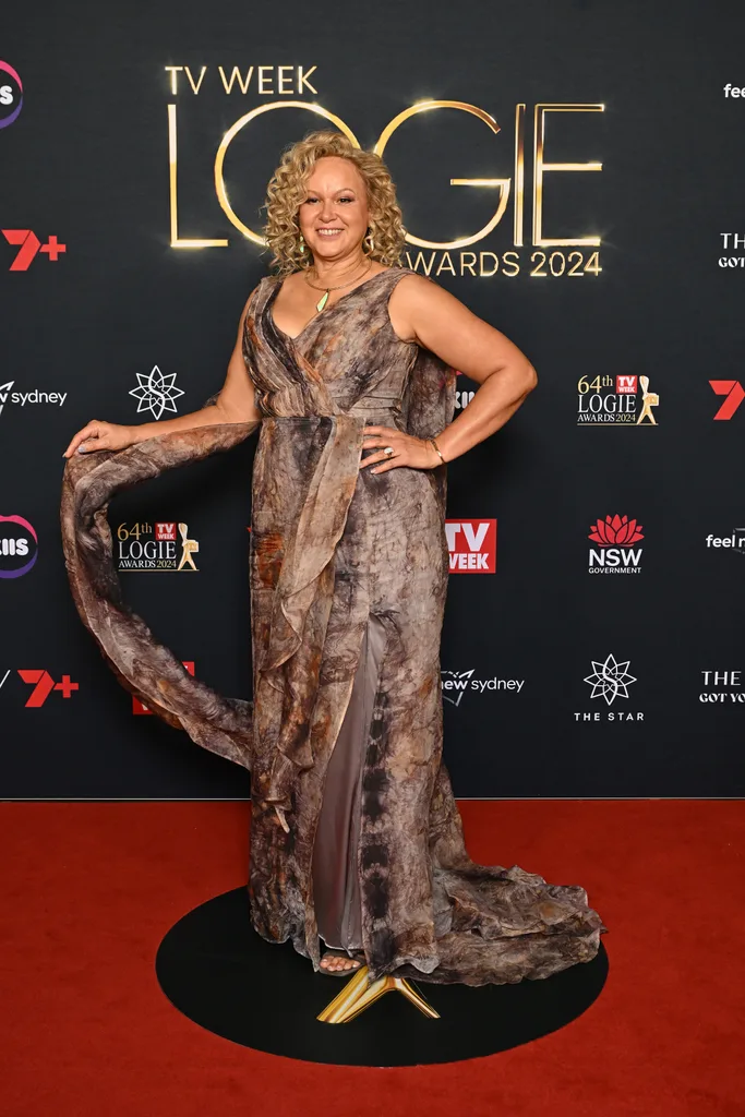 SYDNEY, AUSTRALIA - AUGUST 18: Leah Purcell attends the 64th TV WEEK Logie Awards at The Star on August 18, 2024 in Sydney, Australia. (Photo by James Gourley/Getty Images for TV WEEK Logie Awards)