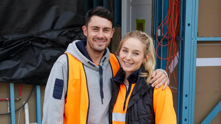 Jessie and Paige on site for The Block 2024