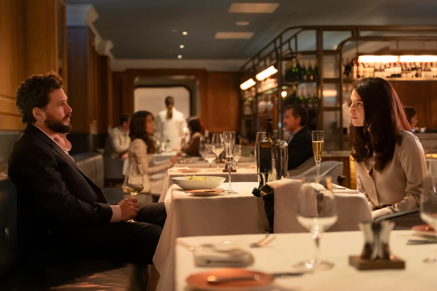 Kit Harington and Marisa Abela in Industry