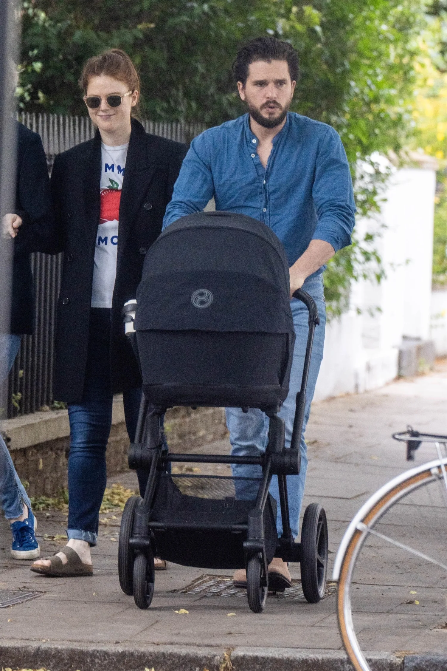 Kit Harington and Rose Leslie with their daughter.
