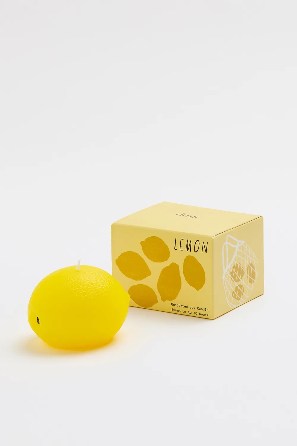 dusk unscented lemon candle