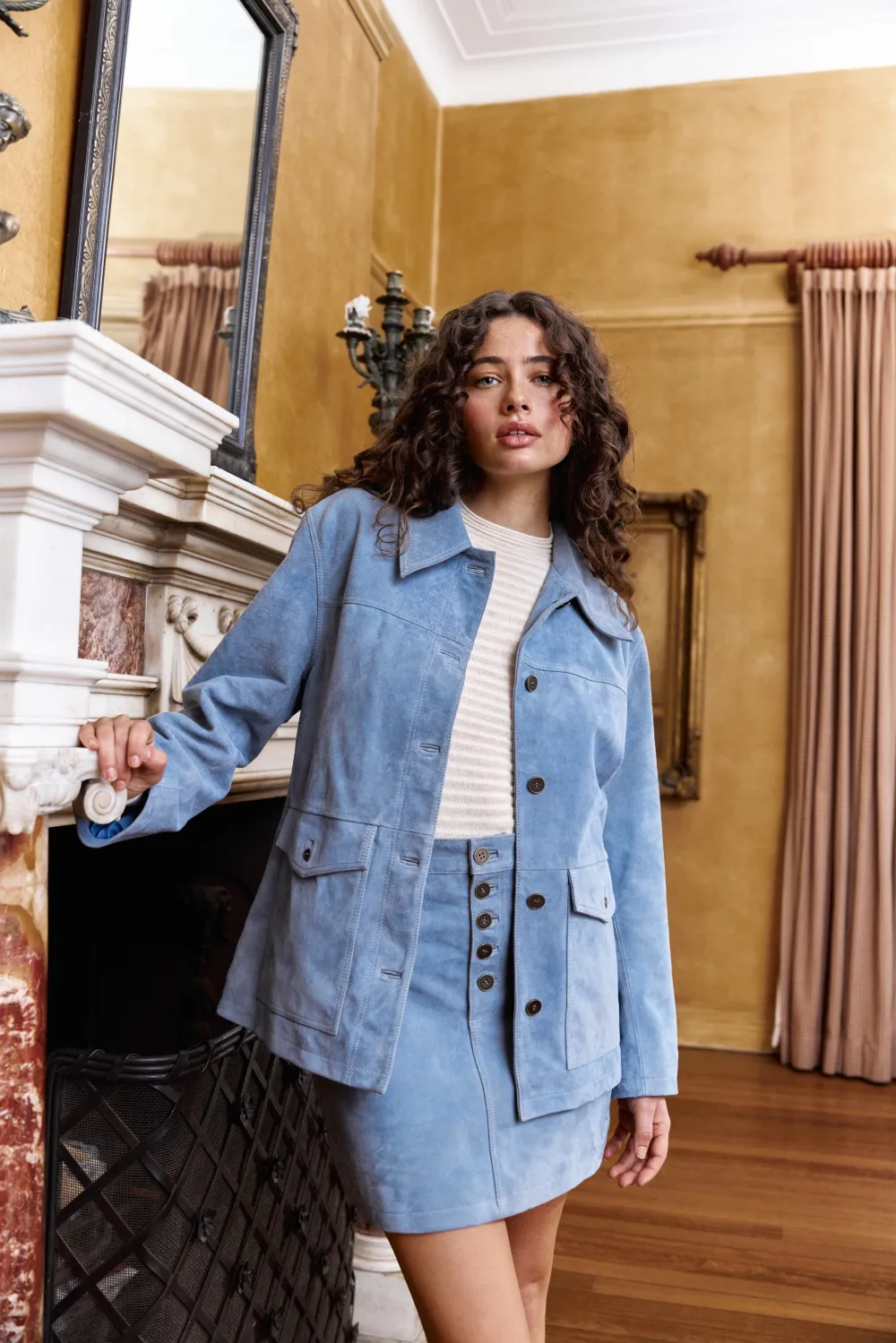 Rollas Blue suede jacket