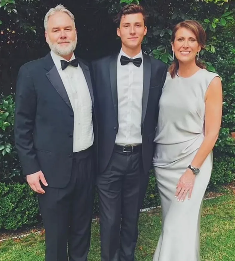 Natalie Barr, son Lachlan and husband Andrew Thompson