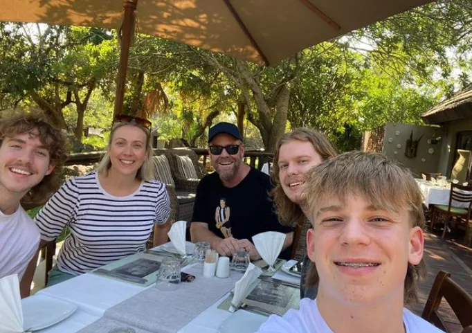 Peter Helliar and family