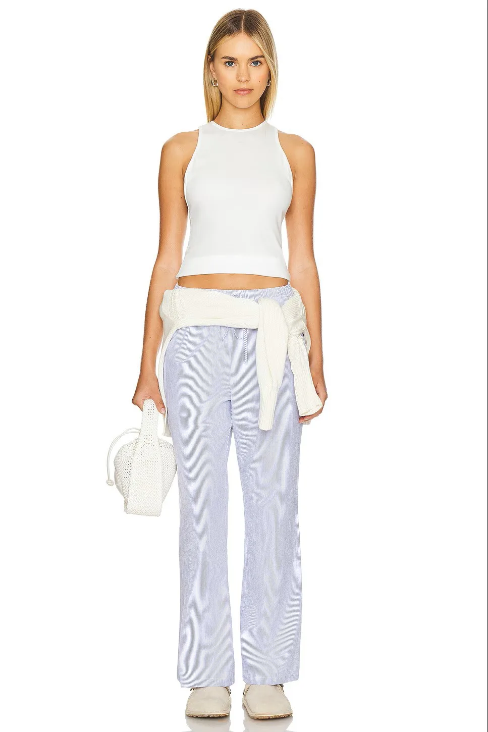 Sndys x Revolve blue cotton pant