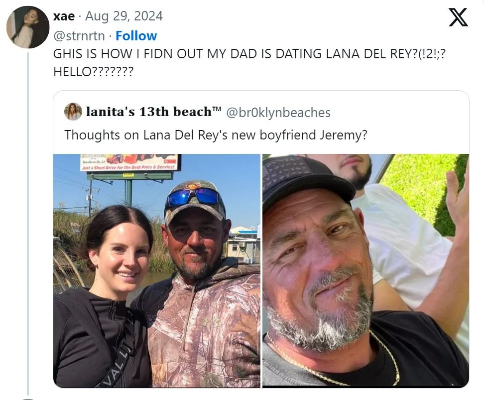 The tweet from someone purporting to be Duprene's daughter