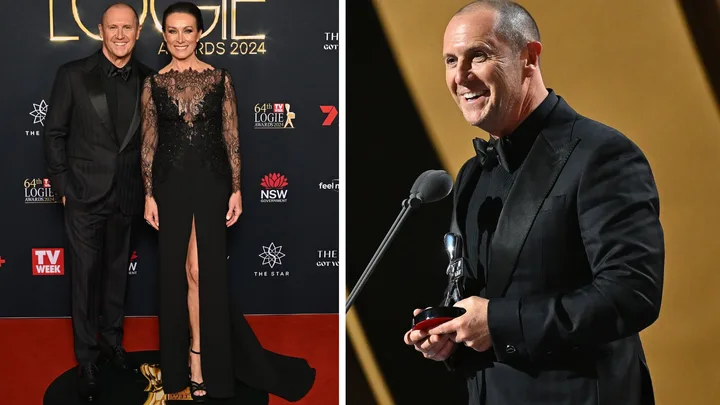 Larry and Sylvie Emdur at the 64th TV WEEK Logie Awards.