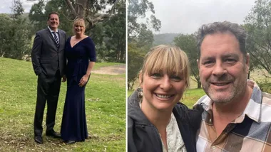Johanna Griggs and her husband Todd Huggins.