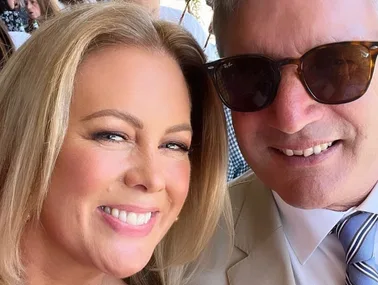 Farmer Wants A Wife star Samantha Armytage and her husband Richard Lavender.
