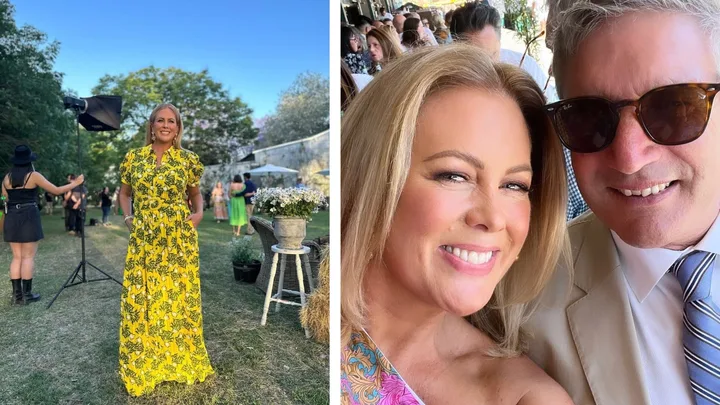 Farmer Wants A Wife star Samantha Armytage and her husband Richard Lavender.