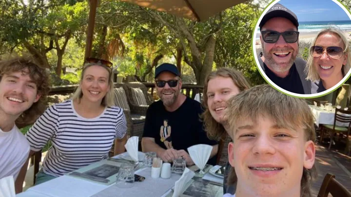 Peter Helliar and family