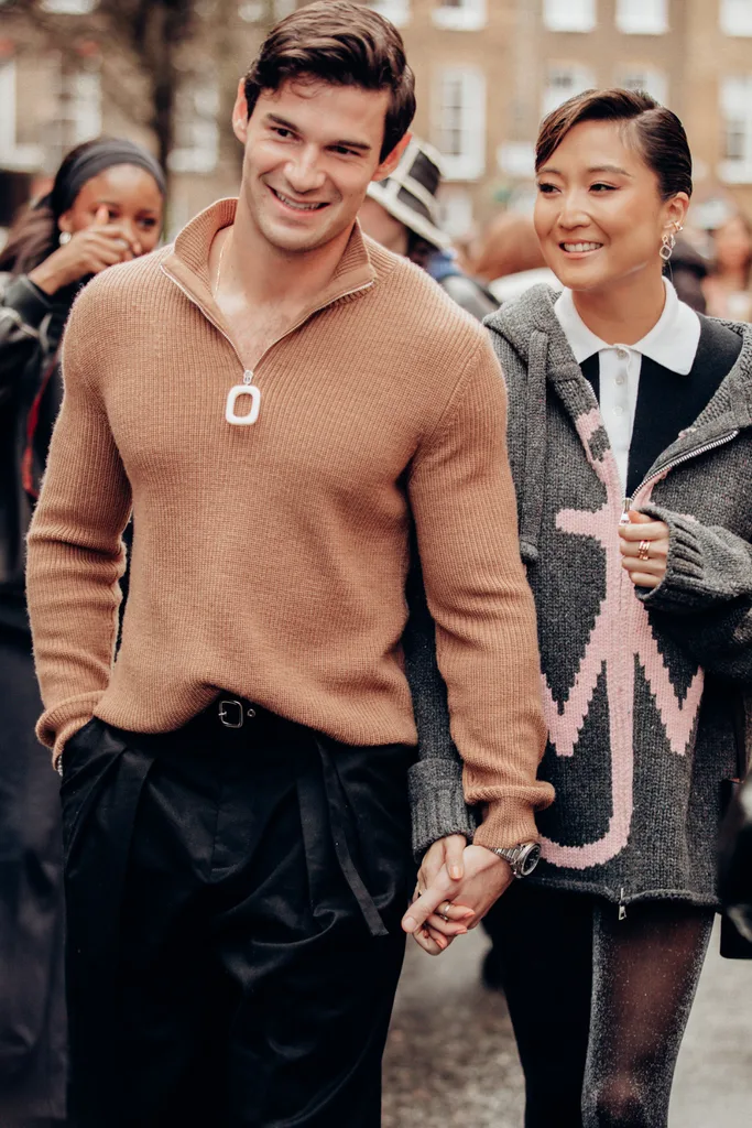 Ashley Park and Paul Forman at Paris Fashion Week. 