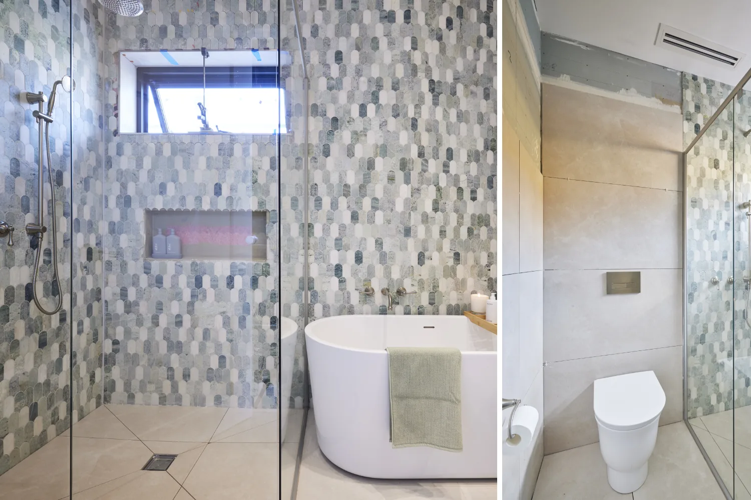 Jesse and Paige The Block Bathroom reveal week one