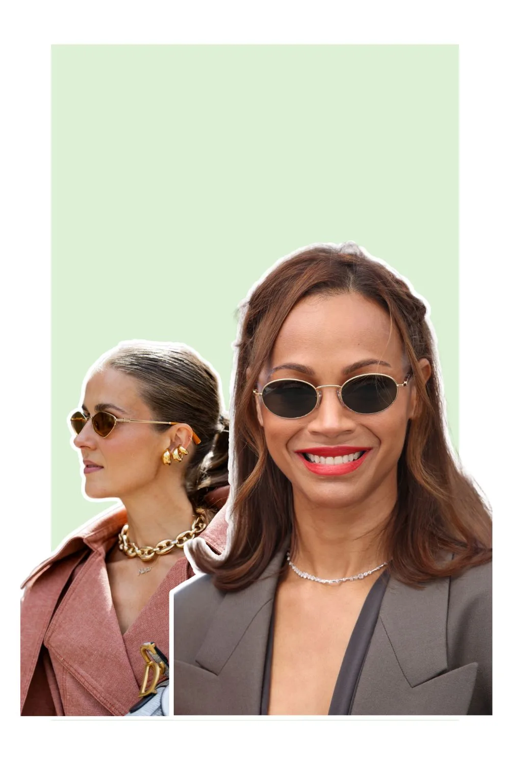 Zoe Saldana wearing sunglasses