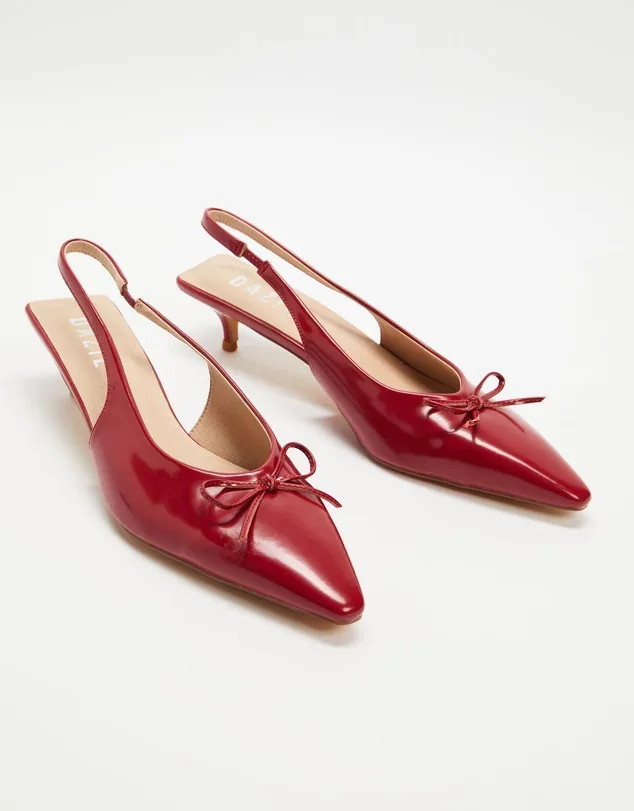 Dazie red slingback heels