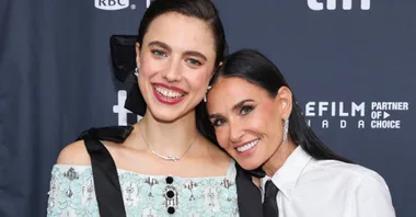 Margaret Qualley with Demi Moore