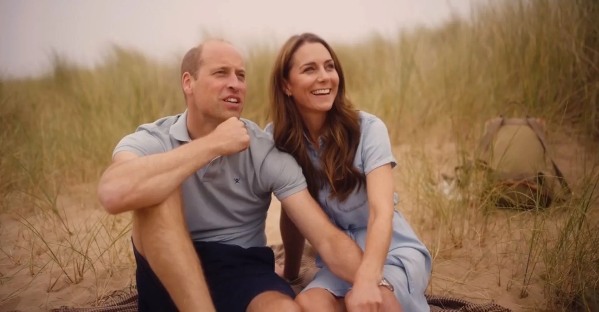 Kate Middleton with Prince William in the video