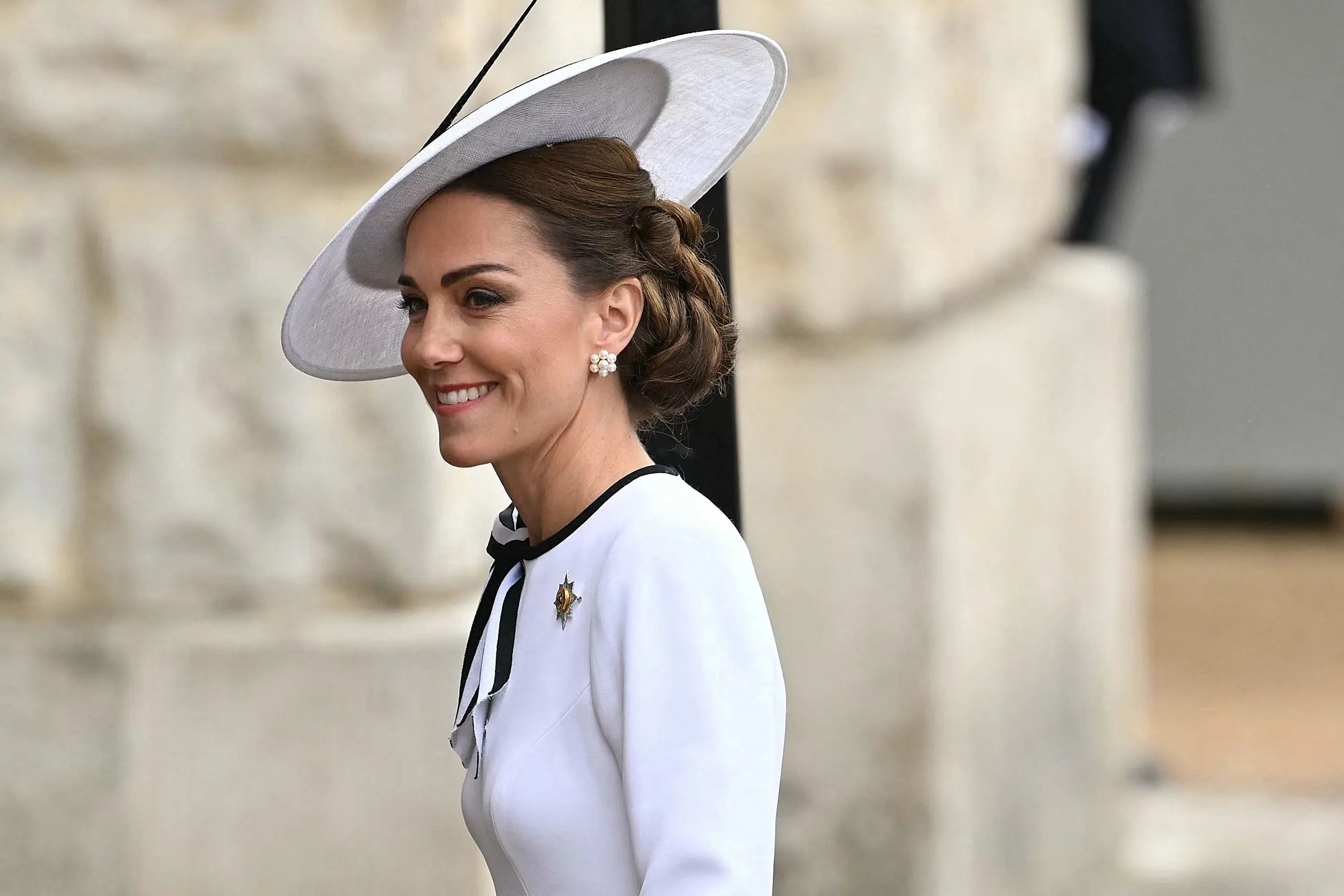 Kate Middleton wearing white