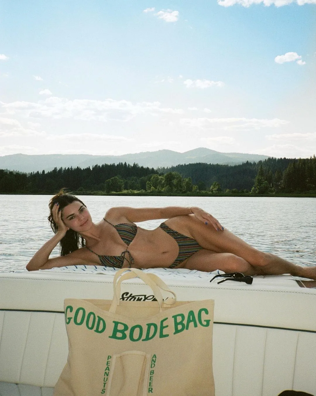 Kendall Jenner posing in a bikini