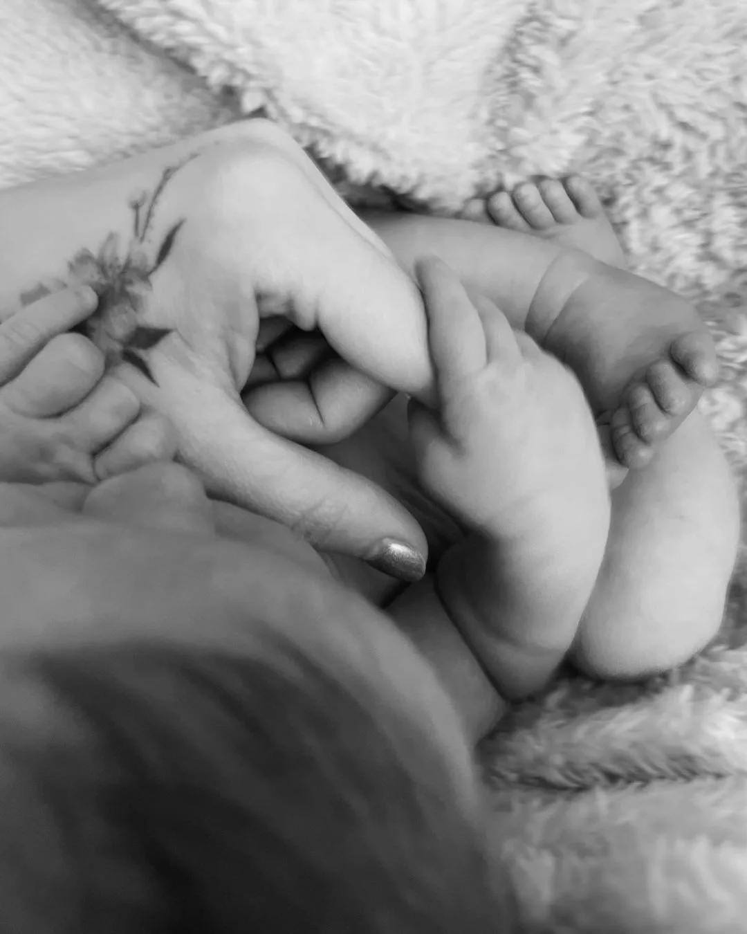Frances Bean Cobain and Riley Hawk's son
